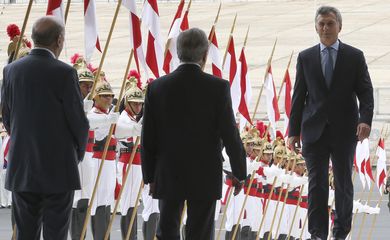 Cerimônia oficial de chegada do presidente da Argentina, Mauricio Macri ao Palácio do Planalto