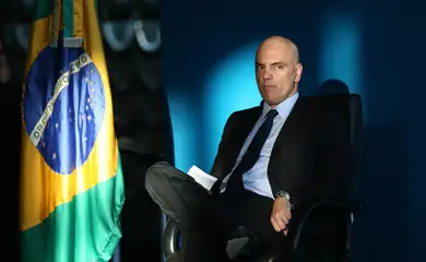 Brasília - Ex-ministro Alexandre de Moraes, que vai para o STF, durante transmissão do cargo ao novo ministro da Justiça e Segurança Pública, Osmar Serraglio (Fabio Rodrigues Pozzebom/Agência Brasil)