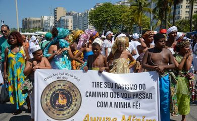 Rio de Janeiro (RJ), 17/09/2023 – Praia de Copacabana recebe a 16ª Caminhada em Defesa da Liberdade Religiosa. Foto: Tomaz Silva/Agência Brasil