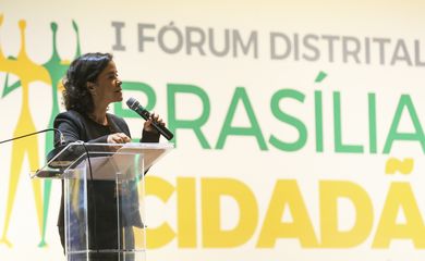 Brasília - A primeira-dama do DF, Márcia Rollemberg, durante a abertura do 1º Fórum Distrital Brasília Cidadã (Antonio Cruz/Agência Brasil)