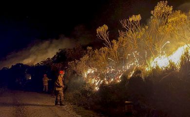 Rio de Janeiro (RJ) 16/06/2024 - Incêndio do Parque Nacional de Itatiaia.
Foto: Corpo de Bombeiros RJ/Divulgação