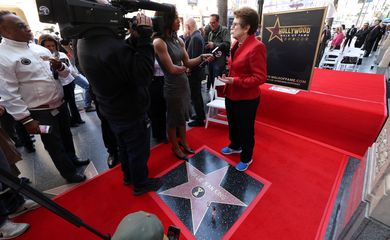 Billie Jean King na Calçada da Fama de Hollywood
 7/4/2025   REUTERS/Mario Anzuoni