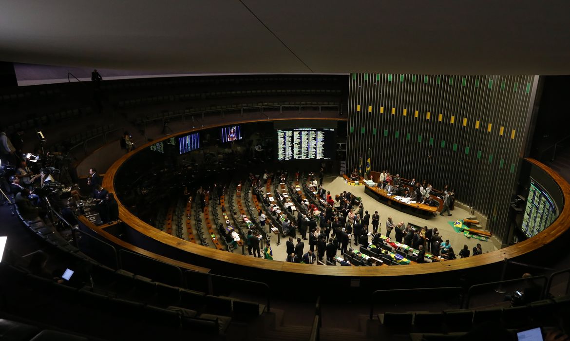 Brasília - Sessão plenária para os deputados falarem individualmente sobre processo de impeachment da presidenta Dilma  (Valter Campanato/Agência Brasil)