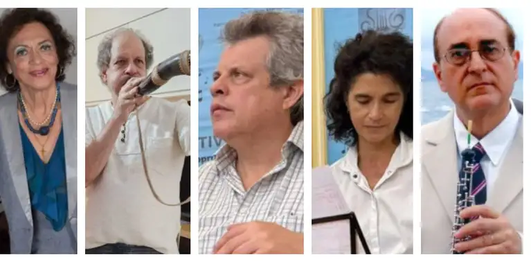 Harold Emert,oboe Aleida Schweitzer,piano Leonardo Fuks, flugelhorn,berrante e oboé Pericles Monteiro e Vania Santa Roza,percussão brasileira Convidada especial:Phylis Huber,atriz-narradora