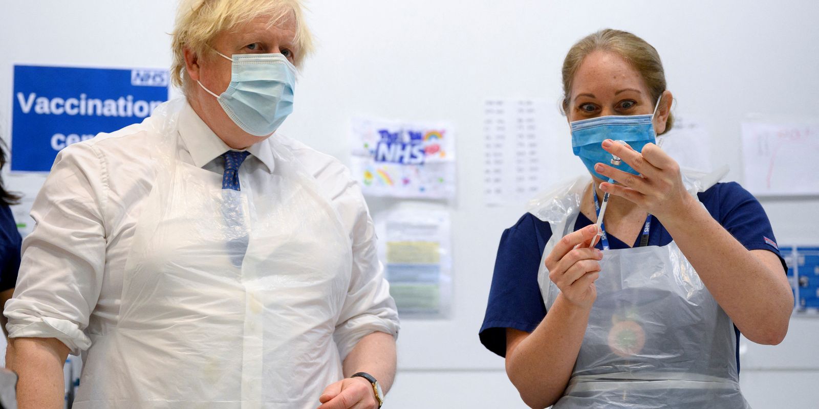 British PM Johnson visits COVID-19 vaccination centre near Ramsgate
