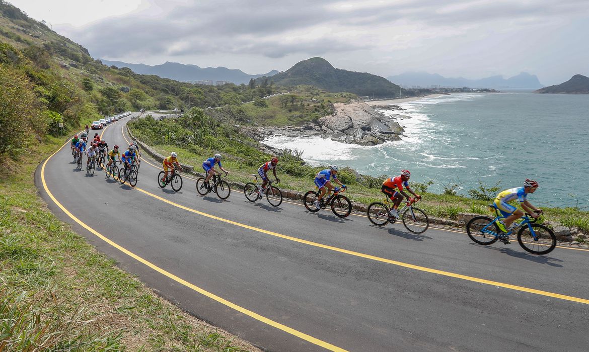 Prova do ciclismo de estrada masculino categoria C4.-5 foi realizada no Recreio dos Bandeirantes, na zona oeste do Rio de Janeiro 