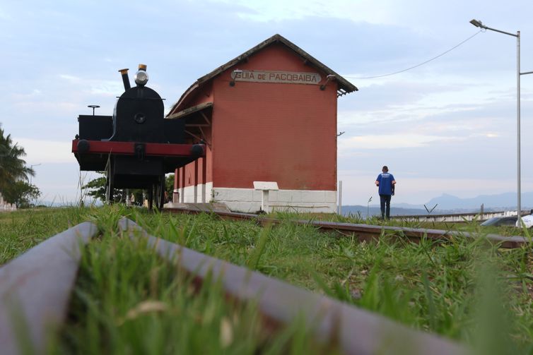 Tânia Rêgo/Agência Brasil Mauá (RJ), 30/03/2023 - Estação ferroviária Guia de Pacobaíba, a primeira estação ferroviária do Brasil, inaugurada em 30 de abril de 1854 com a presença do imperador D. Pedro II. Foto: Tânia Rêgo/Agência Brasil
