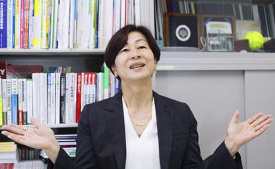 Ex-judoca japonesa Kaori Yamaguchi concede entrevista em Tóquio - Olimpíada de Tóquio - membro do comitê olímpico do japão