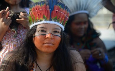 Rio de Janeiro - Na Aldeia Maracanã, representantes de diversas etnias participam de atividades especiais para lembrar o Dia do Índio (Tomaz Silva/Agência Brasil)