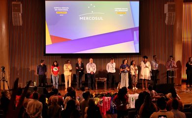 Rio de Janeiro (RJ), 05/12/2023 - Cerimônia de encerramento da Cúpula Social do Mercosul, no Museu do Amanhã, zona portuária do Rio. Foto: Tânia Rêgo/Agência Brasil