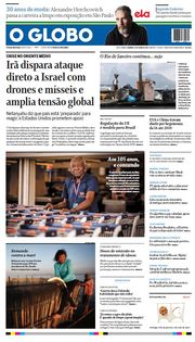 Capa do Jornal O Globo Edição 2024-04-14
