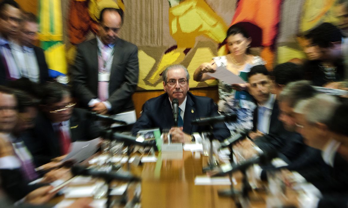 Brasília - Presidente da Câmara dos Deputados, Eduardo Cunha, preside reunião de líderes (Marcelo Camargo/Agência Brasil)