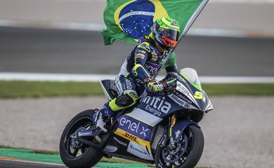 Eric Granado, piloto brasileiro de motovelocidade, nas categorias MotoE e MotoGP