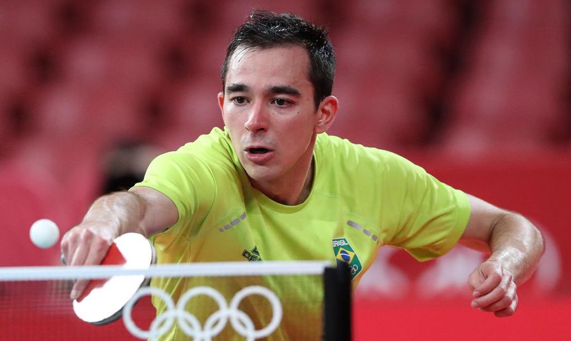 Hugo Calderano avança às quartas de final - Tóquio - tênis de mesa - Olimpíada