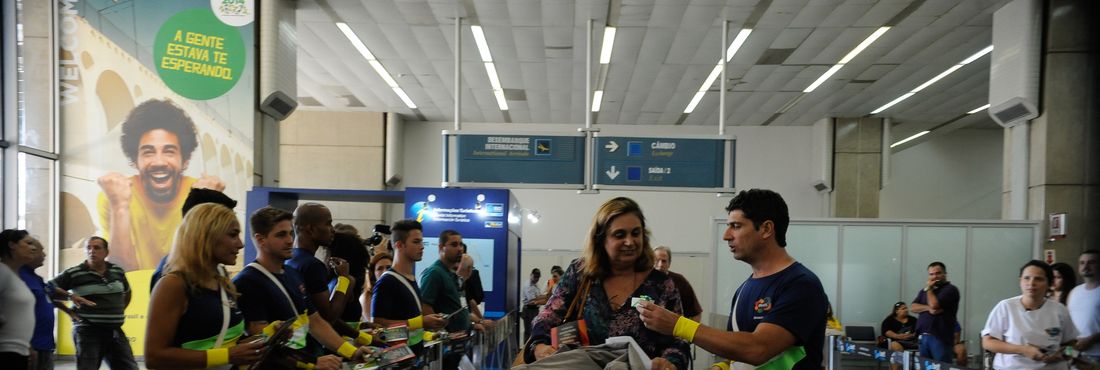 O número de turistas estrangeiros é recorde e foi comemorado no Aeroporto Internacional do Rio de Janeiro/Galeão – Antonio Carlos Jobim