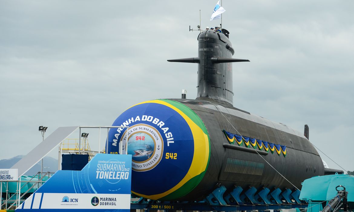 Rio de Janeiro (RJ), 27/03/2024 – O submarino Toneleiro no Complexo Naval de Itaguaí, na região metropolitana do Rio de Janeiro. Foto: Tomaz Silva/Agência Brasil