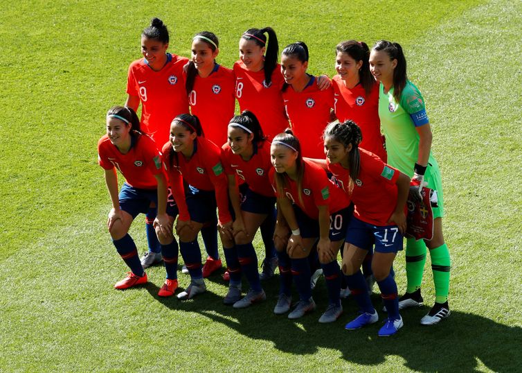 Seleção do Chile na Copa do Mundo de Futebol Feminino - França 2019. 