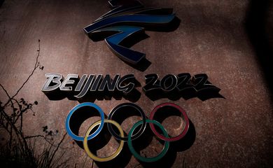 Logo da Olimpíada de Inverno Pequim 2022 -  símbolo, marca - Beijing