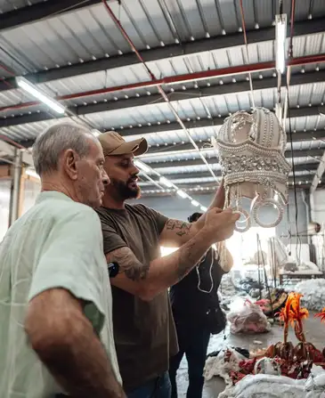 Rio de janeiro (RJ), 19/01/2026 - Ney Matogrosso em visita ao barracão da Imperatriz Leopoldinense. Foto: Wagner Rodrigues/Divulgação Imperatriz