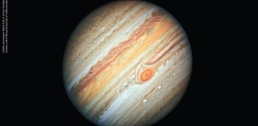 Imagem de Júpiter registrada em 2019 pelo telescópio espacial Hubble (NASA)