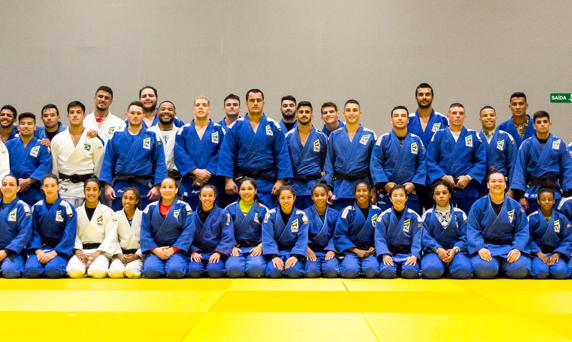 Treinamento da seleção de judô em Brasília