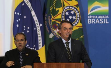 O presidente Jair Bolsonaro e primeira-dama Michelle Bolsonaro, participam do culto de Ação de Graças de fim de ano no Palácio do Planalto