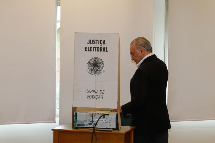 Presidente da República Michel Temer, vota no 2º turno das eleições 2018.