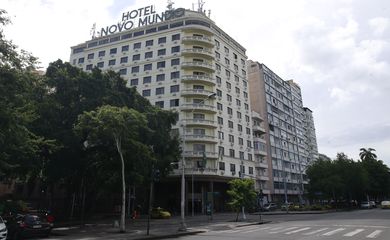 Fachada do Hotel Novo Mundo, no Rio de Janeiro, que fechará suas portas no próximo dia 20.