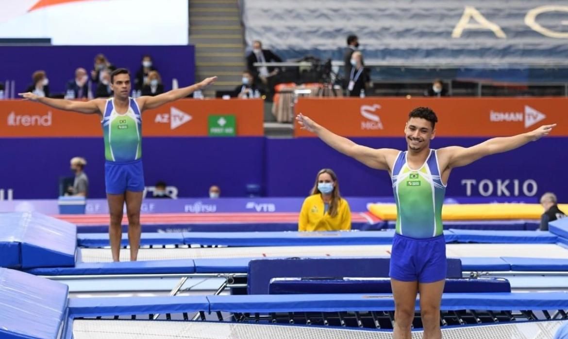 Rayan Dutra e Rafael Andrade vão à final do Mundial de Trampolim, dupla,  trampolim sincronizado -Baku