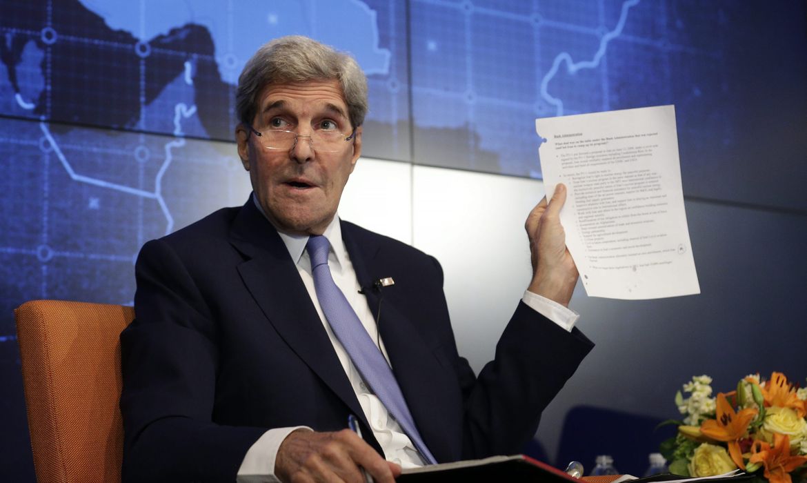 O secretário de Estado norte-americano, John Kerry (Andrew Gombert/Lusa)pg