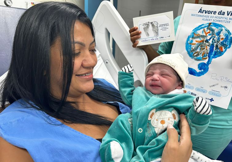 Primeiros bebês cariocas de 2024 - Pietro - Albert Schweitzer. Foto: Arquivo Pessoal