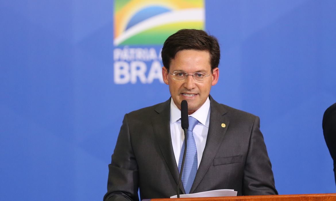 Fabio Rodrigues Pozzebom/Agência Brasil O Ministro de Estado da Cidadania, Joao Roma, discursa após sua cerimonia de posse