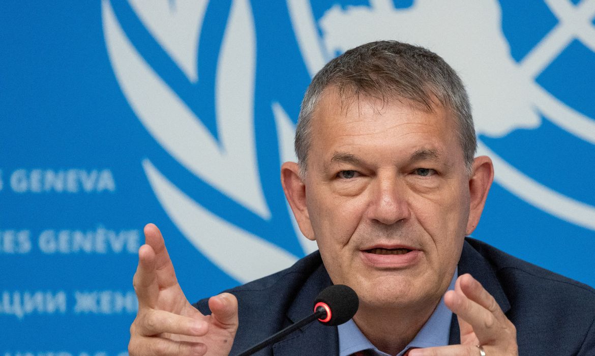 Comissário-geral da UNRWA, a agência das Nações Unidas para os refugiados palestinos, Philippe Lazzarini, em Genebra, na Suíça
25/06/2024 REUTERS/Denis Balibouse