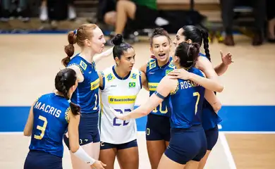 Seleção brasileira vence Bulgária por 3 a 1 e garante classificação antecipada à fase final  da Liga das Nações de Vôlei Feminino, em 09/07/2025