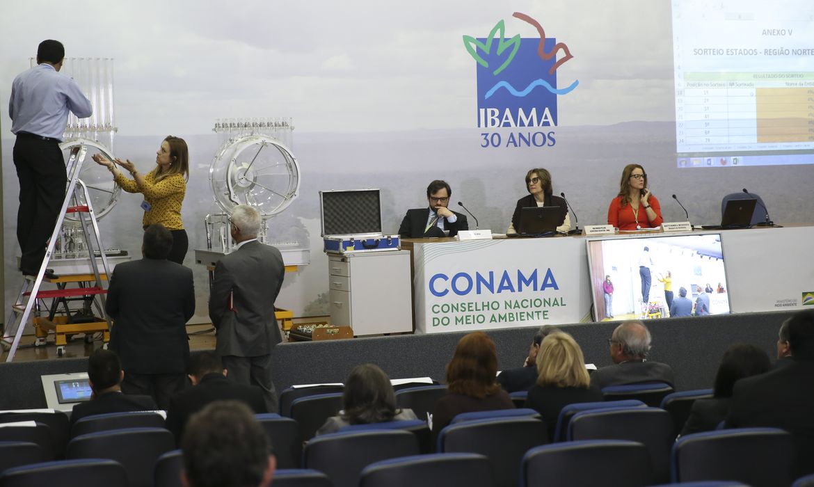 Ministério do Meio Ambiente promove, no auditório do Ibama, em Brasília, o sorteio de representantes da nova composição do Conselho Nacional do Meio Ambiente (Conama).