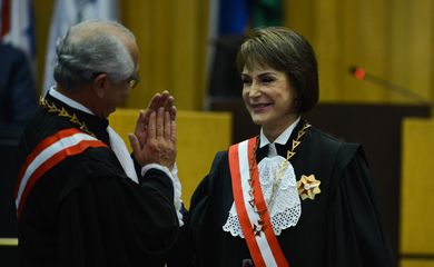 A ministra Cristina Peduzzi,toma posse na presidência do Tribunal Superior do Trabalho