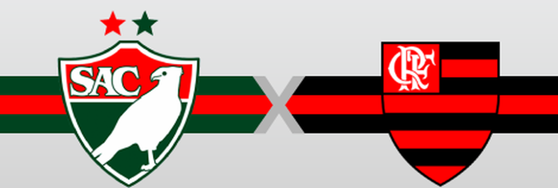 Escudos das equipes do Salgueiro e do Flamengo