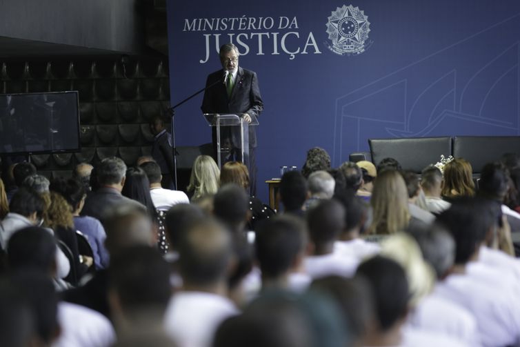 O ministro da Justiça, Torquato Jardim, abre cerimônia do evento anual dedicado ao enfrentamento ao uso e consumo de drogas instituída pela Semana Nacional de Políticas sobre Drogas.
