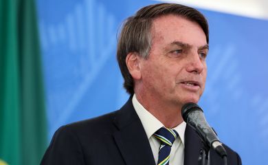 (Brasília - DF, 25703/2020) Presidente da República Jair Bolsonaro, durante coletiva de imprensa ao lado do Presidente do Banco Central Roberto Campos Neto, do Presidente da Caixa Pedro Guimarães e do Presidente do BNDES Gustavo Montezano.
Foto: