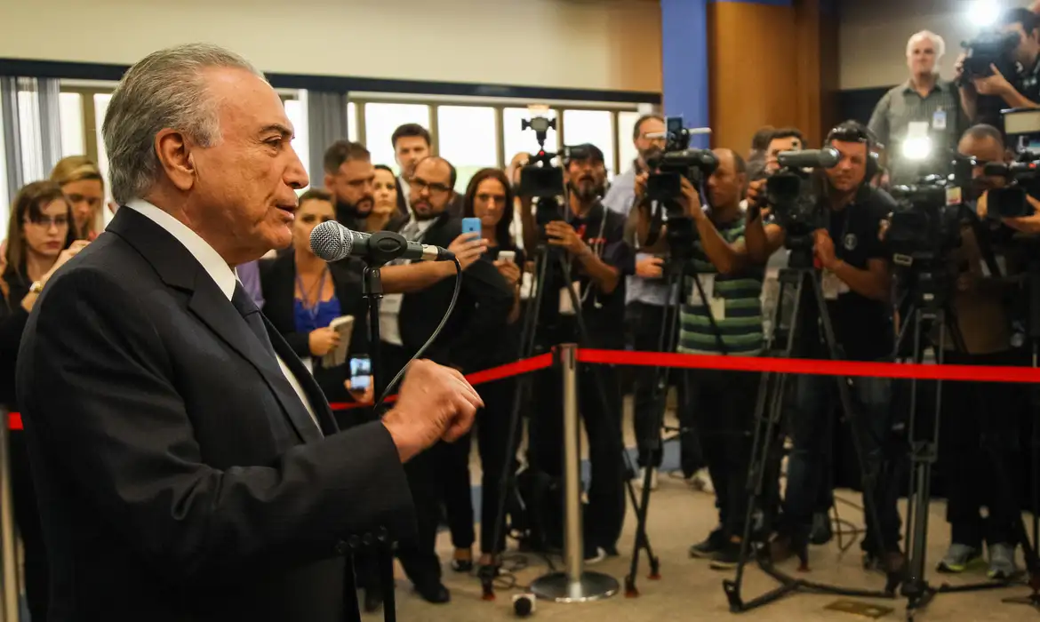 Porto Alegre - O presidente Michel Temer durante declaração à imprensa (Beto Barata/PR)