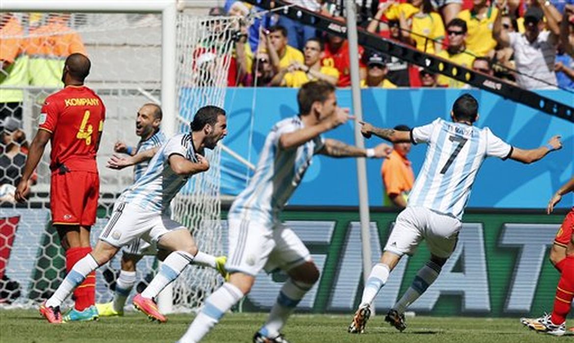 Gol da Argentina contra a Bélgica