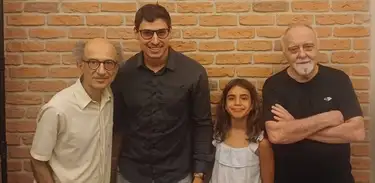 Tim Rescala, Rodrigo Herculano, Maria Vitória e Lionel Fischer