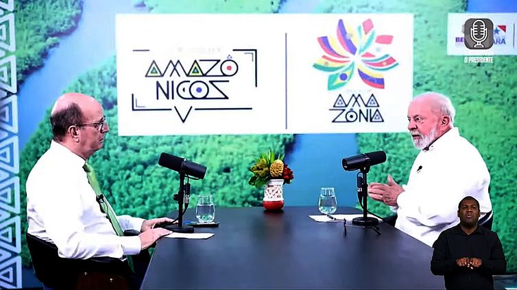 Belém (PA), 08.082023 - Presidente Lula é entrevistado por Marcos Uchoa no programa Conversa com o Presidente,  em Belém do Pará.  Imagem: CanalGOV