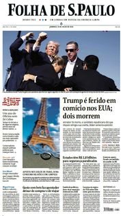 Capa do Jornal Folha de S. Paulo Edição 2024-07-14