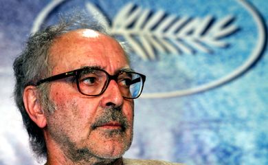 Cineasta Jean-Luc Godard durante Festival de Cinema de Cannes em 2004