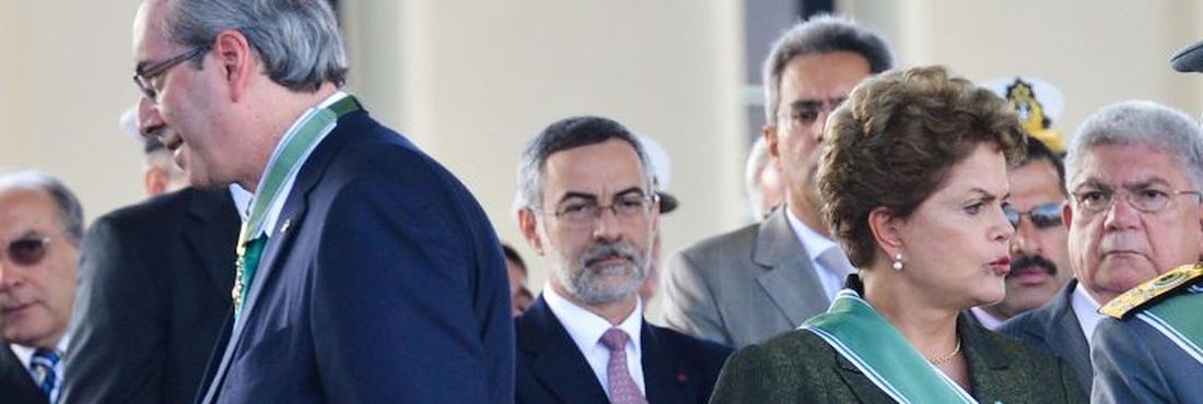Eduardo Cunha e Dilma em solenidade