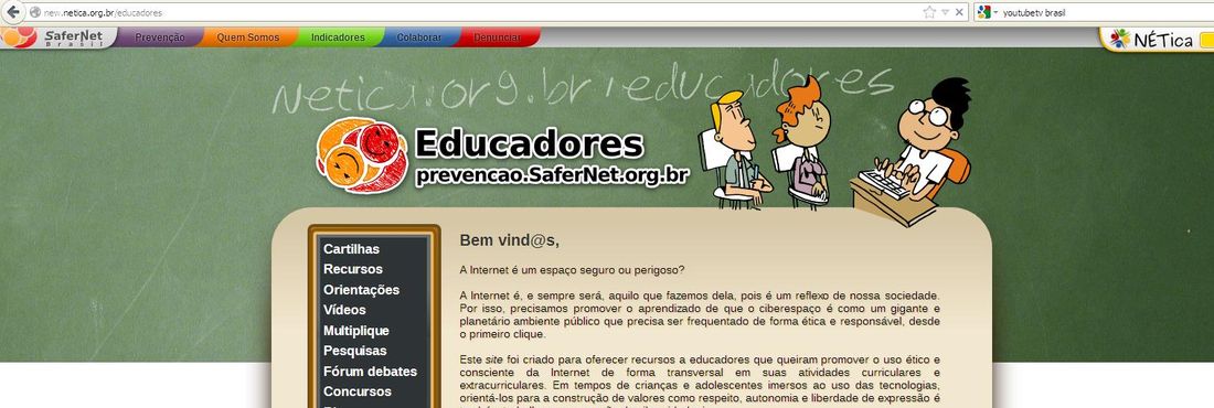 Portal Nética Portal orienta educadores a debater o uso seguro da internet em sala de aula