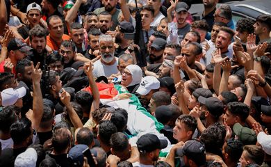 Funeral de  Ibrahim al-Nabulsi, em Nablus, Cisjordânia