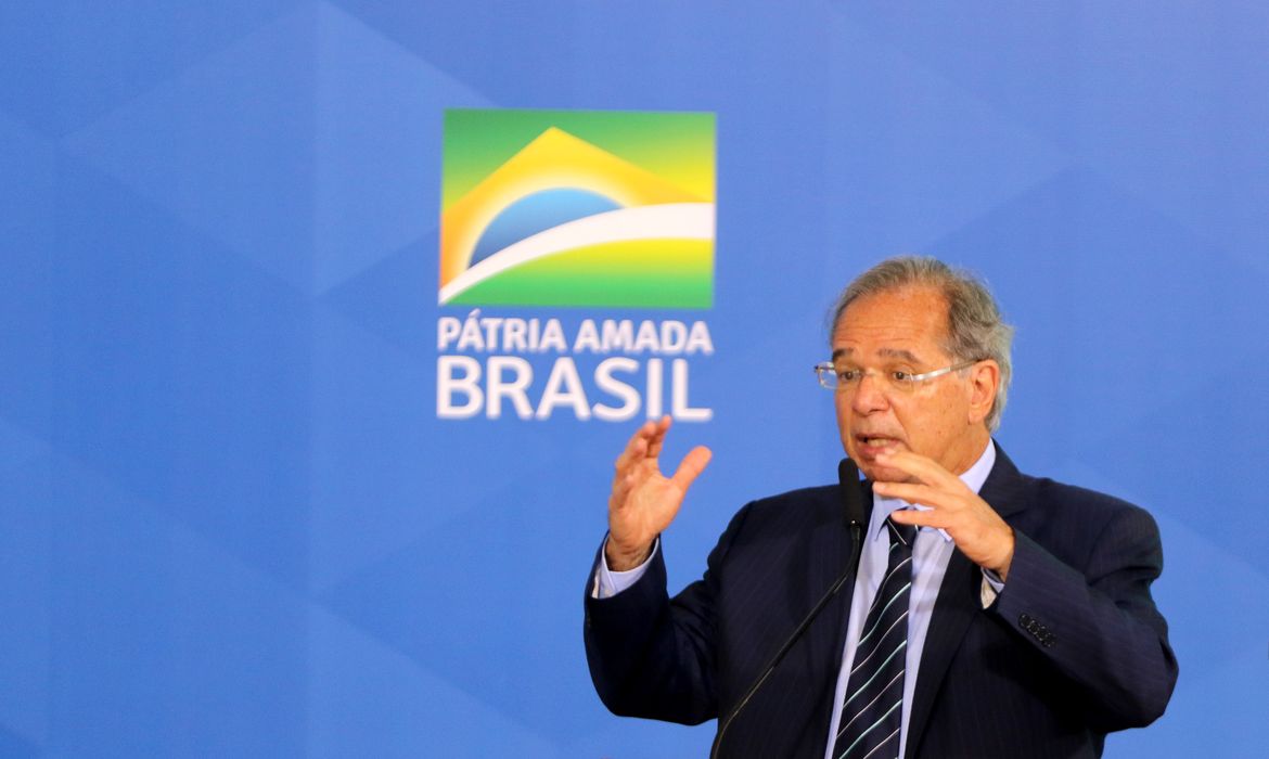 O ministro da Economia, Paulo Guedes, participa de cerimônia de Lançamento das Autorizações Ferroviárias - Setembro Ferroviário.