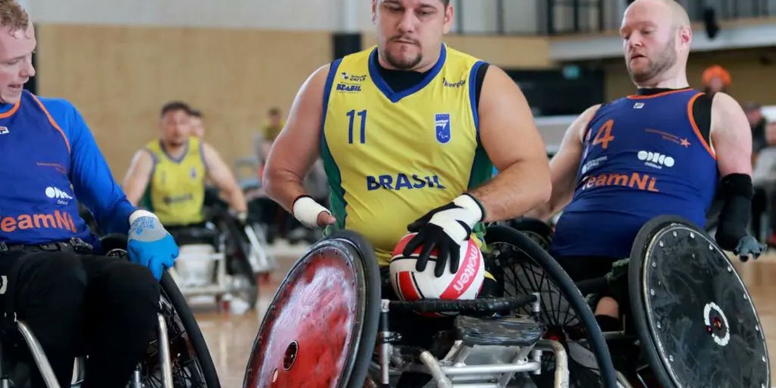 Brasil fica perto de vaga paralímpica no rúgbi em cadeira de rodas